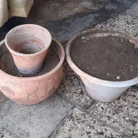 گلدان سفالی بزرگ محکم وسالم