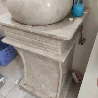 روشویی سنگی خارجی همراه با شیر