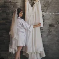 لباس سفید عروس برا عکاسی باغ