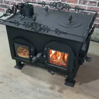 بخاری هیزمی ورق ۳ میل چوبی چوب سوز رنگ نسوزمدل۸۶۶