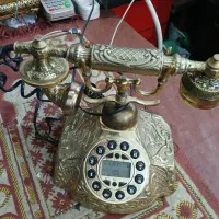 گوشی تلفن برنجی در حد نو