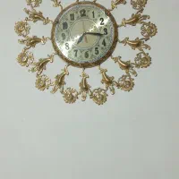 یک عدد ساعت برنزی با سه عدد پروانه ی برنزی|ساعت دیواری و تزئینی|باسمنج, |دیوار