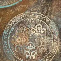 تابلو میکروسمنت کهنه کاری (اکسید آهن و مس)