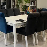 میز ناهار خوری ۸ نفره و ۸ صندلی