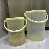 دو عدد سطل شفاف و سالم