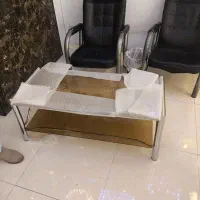 میز و ۲عدد صندلی|مبلمان اداری|شیراز, سیاه سنگ|دیوار