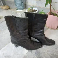 پوتین پاشنه ۳ سانت چرم طبیعی|کیف، کفش، کمربند|ساری, |دیوار