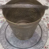 سینی و سطل آشغال قدیمی و عتیقه