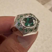 انگشتر نقره زمرد کلمبیا اصل