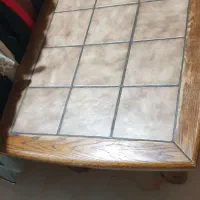 میز جلوی مبل آلمانی مستطیل سنگ و چوب ۶۰ ساله|مبلمان خانگی و میز عسلی|رودهن, |دیوار