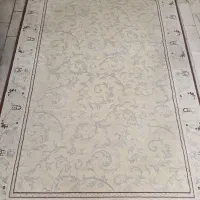 دو‌تخته فرش ۶ متری ترک گل ابریشمی مرینوس