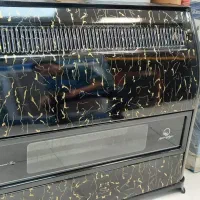 بخاری گازی مشکی طلایی مروارید