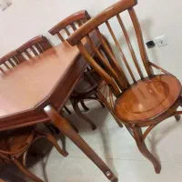 میز نهارخوری لهستانی سناتور چوب گردو ۶ نفره