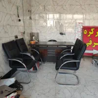 میز اداری همراه چهار عدد صندلی