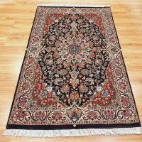 قالیچه دستباف زمینه مشکی بیجار