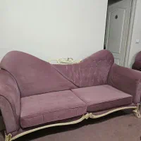 مبل ۷ نفره راحتی  در حد نو با روکش ۲ سری مخمل|مبلمان خانگی و میز عسلی|تهران, امیریه|دیوار