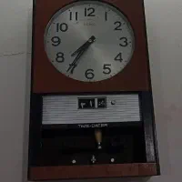 ساعت دیواری سیکو ترانزیستور ژاپن فنی سالم بدنه چوب