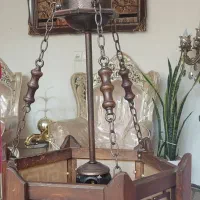 لوستر چوبی طرح ورساچ|لوستر و چراغ آویز|اصفهان, کشاورزی|دیوار