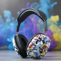 هدفون بلوتوثی مدل p9 plus طرحدار پک اصلی