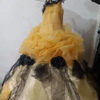 لباس مجلسی دخترونه ساتن ژیپون دار