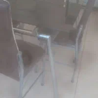 میز شیشه ای پایه محکم استیل سالم