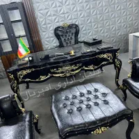 صندلی اداری میز کلاسیک مبلمان مدیریت مشکی طلایی|مبلمان اداری|تهران, شهرک ولیعصر جنوبی|دیوار