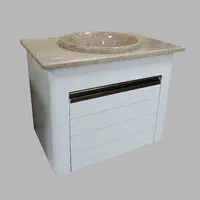 روشویی سنگی سفید 60×40 سیمکان توکار