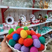 تخم مرغ رنگی مخملی