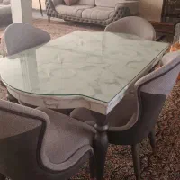 مبل راحتی ۸ نفر ه همراه میز غذا خوری