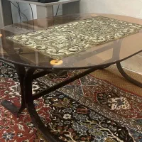 میز شیشه ای جلو مبلی