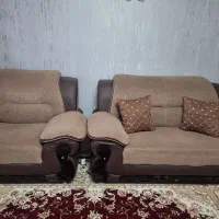 فروش مبل ۷نفره درحد نو به همراه میز وسط و گل میز|مبلمان خانگی و میز عسلی|شیراز, شهرک والفجر|دیوار