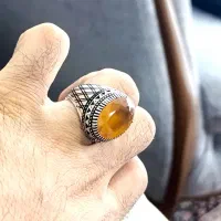 انگشتر یاقوت زرد طبیعی