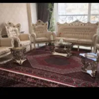فروش فوری مبل سلطنتی ۹ نفره همراه میز و عسلی نو|مبلمان خانگی و میز عسلی|سنندج, |دیوار