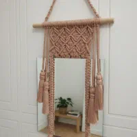 آینه مکرومه (سفارشی در ابعاد و رنگ دلخواه)