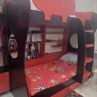 سرویس خواب کودک و نوجوان دوطبقه همراه کمد