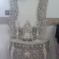 اینه کنسول شمعدان برنز نو و کار نکرده|صنایع دستی و سایر لوازم تزئینی|اصفهان, لاله|دیوار