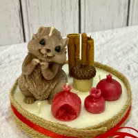 سینی گرد سنجاب و انار