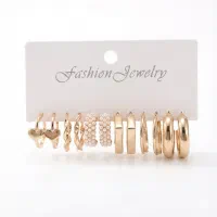 پک ۶ عددی گوشواره رنگ ثابت