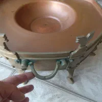 منقل برنجی کف مس|کلکسیون اشیاء عتیقه|تهران, زعفرانیه|دیوار
