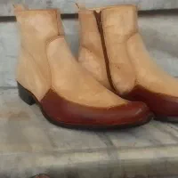 نیم بوت تمام چرم و پارچه ایتالیایی