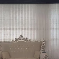 پرده طرح دار بل کتیبه و کناره ها و زیره