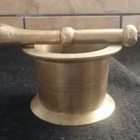 هاونگ یا جوغن برنجی قدیمی|ظروف پختوپز|داراب, |دیوار