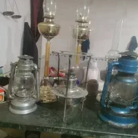 چراغ نفتی انگلیسی وروسی موجود است عتیقه