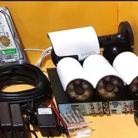پک کامل دوربین مداربسته با هارد 500GB/لوازم جانبی