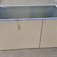 کابینت زیرلگن بدنه فلزی درب چوبی