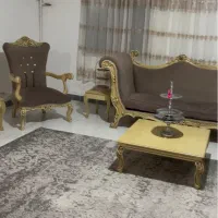 مبل استیل ۷ نفره با میز تی وی