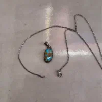 پلاک نقره سنگ فیروزه