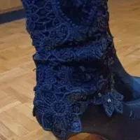 چکمه ساتن گیپور پولک دار   نو|کیف، کفش، کمربند|تهران, امانیه|دیوار