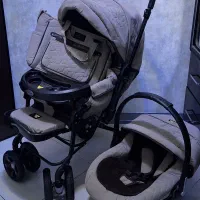 ست کالسکه و کریر و ساک و حمام نوزاد نو