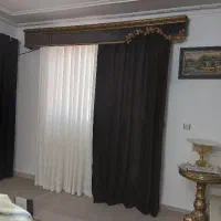 ۲عددکتیبه و۲ والن پرده .قهوه ای مخمل با